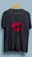 Oversize Love / Aşk ve Kalp tasarım unisex T-shirt