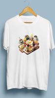 Oversize Kahvaltı / Breakfast Tasarım unisex T-shirt