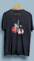 Oversize Gitar / Guitar Tasarım unisex T-shirt