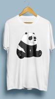 Oversize Panda Tasarım unisex T-shirt