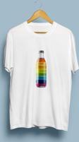 Oversize Renkli / Gökkuşağı Pet Şişe tasarım unisex T-shirt