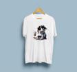Oversize Köpek Gözlük ve Milkshake Tasarım unisex t-shirt