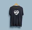 Oversize Jesus Kalp Baskılı unisex T-shirt