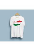 Oversize Hungary / Macaristan Haritası tasarım unisex T-shirt