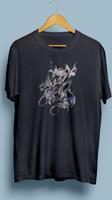 Oversize 3D Kurt Kafası Baskılı Unisex T-shirt