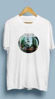 Oversize Akvaryum ve Balıklar Tasarım unisex T-shirt