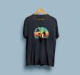 Oversize Ada / Gezgin / Gün batımı ve palmiyeler tasarım unisex T-shirt