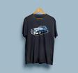 Oversize Klasik Mavi Araba Tasarım Unisex T-shirt