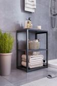 İntergo Metal Ayaklı Dekoratif Tel Raflı Banyo Rafı