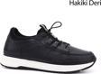 Erkek Lacivert Antik Likralı Lastik Bağcıklı Hakiki Deri Comfort Sneaker