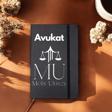Avukatlara Özel İsim Yazılı Tasarımlı Defter