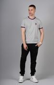 TSHIRT KOL VE YAKA BORDO MAVİ RİBANALI