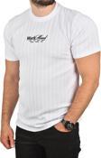 DeepSEA Erkek Beyaz Dar Kesim Pamuklu Tişört Slim Fit Nefes Alan Yumuşak Dokulu Tişört 2504351