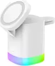 3in1 15w iPhone Airpods Watch Kablosuz Şarj Cihazı Rgb Işıklı T15