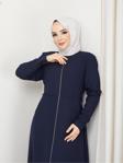 Kmk Kombin Kadın Yazlık Mevlana Model Beli Nakışlı Kloş Medine Ipeği Ferace/Pardesü