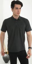 Kmk Kombin Erkek Polo Yaka Cepli Baba Kısa Kol Büyük Beden Tişört