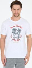 Erkek Go On Holiday Baskılı T-Shirt – %100 Pamuk – Bisiklet Yaka Kısa Kollu Rahat Erkek Tişört 0008