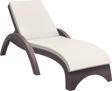 Omnipazar TRK-860 Siesta Fiji Bej Minderli Rattan Desenli Ayarlanabilir Lüks Şezlong 