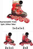 Toprockstore Işıklı Çocuk Pateni Ayarlanılabilir Alıştırma Tekerli Frenli Silikon Tekerli Metal Gövdeli Paten 34-37