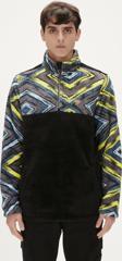 Afro Plush Half-Zip Siyah Erkek Peluş Sweatshirt