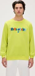 Furry Yeşil Erkek Baskılı Sweatshirt