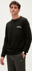 Re-World Recycle Siyah Baskılı Erkek Sweatshirt
