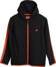 Darrel Full-Zip Siyah Çocuk Kapüşonlu Sweatshirt