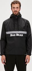 Reflect Windbreaker Siyah Kanguru Cep Erkek Rüzgarlık