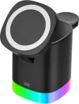 3in1 15w iPhone Airpods Watch Kablosuz Şarj Cihazı Rgb Işıklı T15