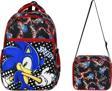 İlkokul Çantası Sonic 2'li Set 40*30 Cm Beslenme Çantası Ortopedik Sırt Çantası Erkek Çocuk