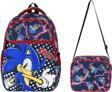 İlkokul Çantası Sonic 2'li Set 40*30 Cm Beslenme Çantası Ortopedik Sırt Çantası Erkek Çocuk