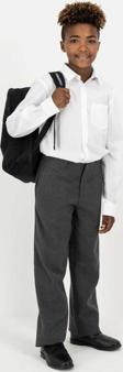 Yakamel Erkek Rahat Esnek Yüksek Bel Eşofman Belli  Gri  Çocuk Okul Pantolonu