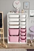 Baby Darling %100 MDF - Large Duo 14 Sepetli Oyuncak Dolabı
