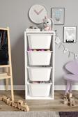 Baby Darling %100 MDF - Large Mono 4 Büyük Sepetli Oyuncak Dolabı