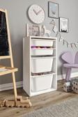 Baby Darling %100 MDF - Small Mono 4 Sepetli Oyuncak Dolabı