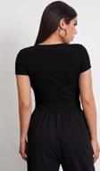 Kadın Siyah Yuvarlak Yaka Yarım Kol Crop Top Bluz
