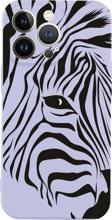 Butikcase İphone 13 Pro Zebra Head Tasarımlı Lila Telefon Kılıfı