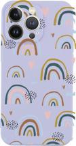 Butikcase İphone 13 Pro Soft Gökkuşağı Tasarımlı Lila Telefon Kılıfı