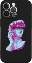 Butikcase İphone 13 Who Cares Tasarımlı Siyah Telefon Kılıfı