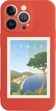 Butikcase İphone 13 Pro Italy Tasarımlı Kırmızı Telefon Kılıfı