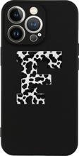 Butikcase İphone 13 F Harfi Tasarımlı Siyah Telefon Kılıfı