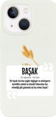Butikcase İphone 13 Başak Yıldız Tasarımlı Beyaz Telefon Kılıfı