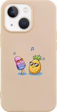 Butikcase İphone 13 Singer Pineapple Tasarımlı Pembe Telefon Kılıfı