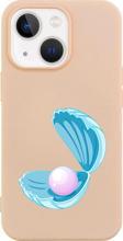 Butikcase İphone 13 Incili Deniz Tasarımlı Pembe Telefon Kılıfı