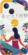 Butikcase İphone 13 Spring Tasarımlı Beyaz Telefon Kılıfı