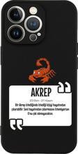 Butikcase İphone 13 Pro Akrep Burcu Tasarımlı Siyah Telefon Kılıfı