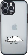 Mooodcase İphone 13 Pro Max Uyumlu Not Today Desenli Kamera Korumalı Buzlu Şeffaf Lüx Telefon Kılıfı