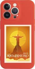 Butikcase İphone 13 Pro Brezilya Art Tasarımlı Kırmızı Telefon Kılıfı