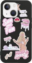 Butikcase İphone 13 Pool Party Tasarımlı Siyah Telefon Kılıfı