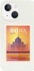 Butikcase İphone 13 Tac Mahal India Tasarımlı Beyaz Telefon Kılıfı